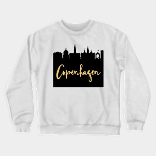 COPENHAGEN DENMARK DESIGNER SILHOUETTE SKYLINE ART Crewneck Sweatshirt